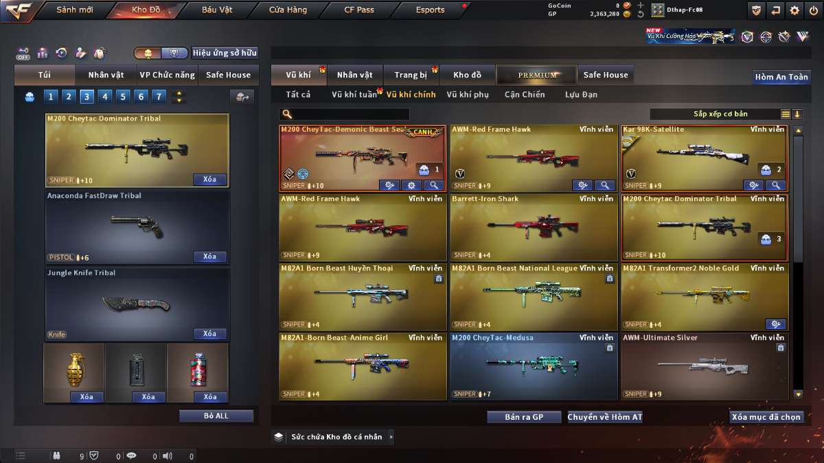 shop acc cf uy tin gia re